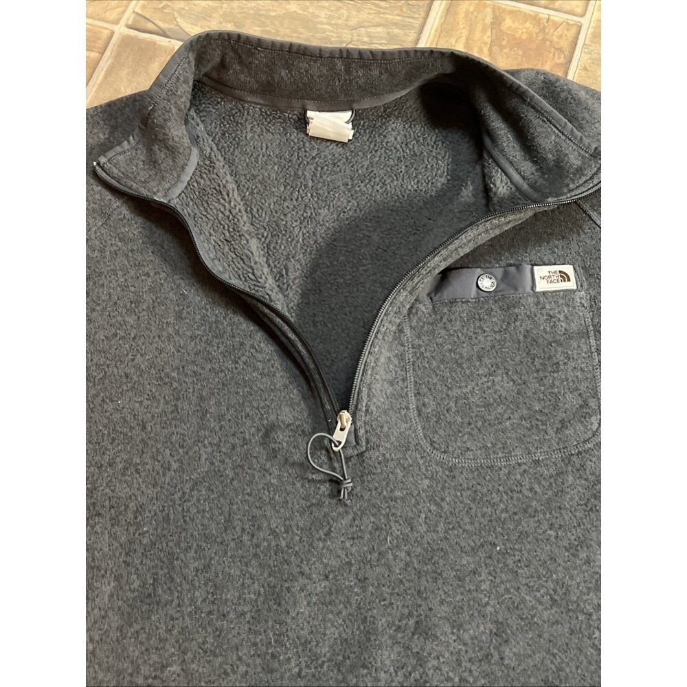 The North Face Gordon Lyons 1/4 Zip Men’s XXL Gray Sweater 2XL Fleece Pocket - Picture 7 of 16